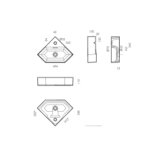 Раковина Sanita Luxe Novel Slim WB.CR/Line/35-C/WHT.G/S1 40 см
